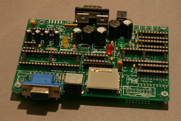 A fully populate PCB, all IC sockets are empty though.