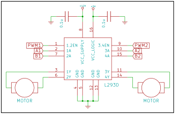 L293D Circuit Diagram L293D application circuit diagram