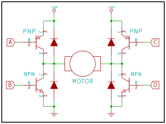 Typical transistor based H-Bridge circuit.