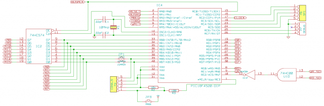 Schematic of a PIC based CPU-supervisor circuit