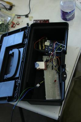Arduino based data logger in a toolbox