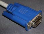 VGA Plug PC-99 coloured blue standard 15 pin high-density VGA plug.