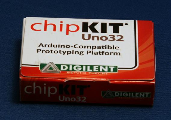 Boxed ChipKit Uno32, looks a bit like a box of throat lozenges